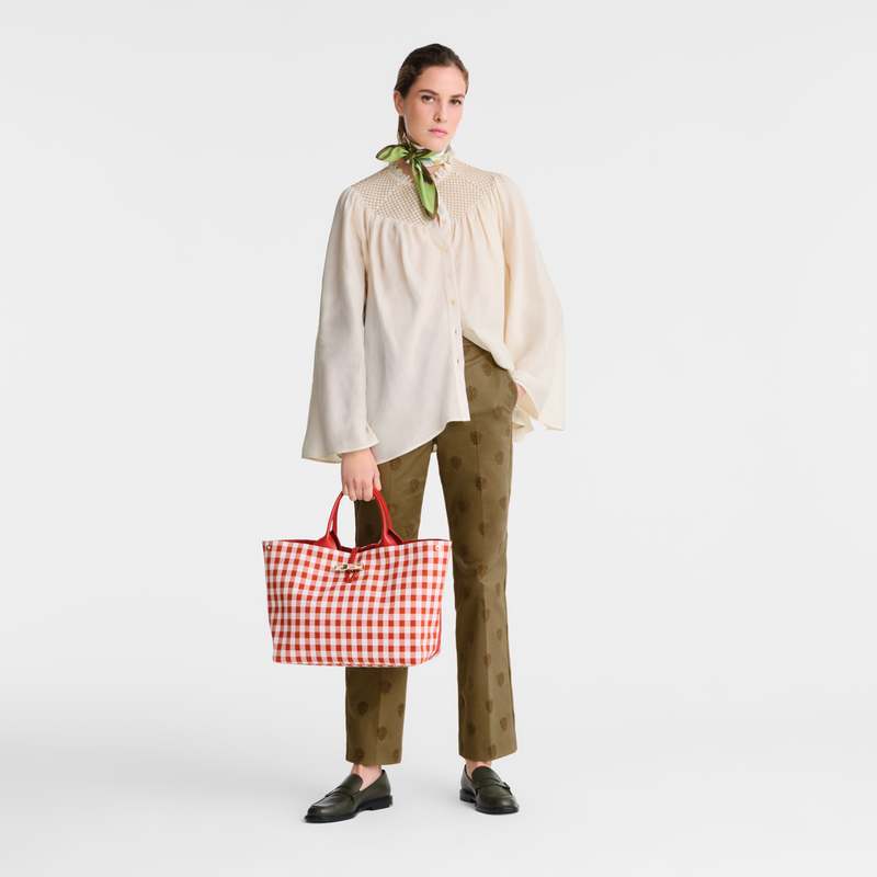 Longchamp Le Roseau Bolso con asa superior L Tela - Corteza Ofertas