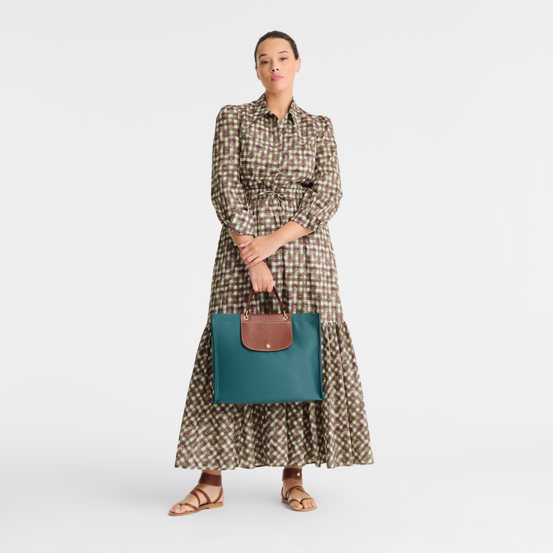 Longchamp Cabas Longchamp Bolso shopper L Tela - Cedro Venta caliente
