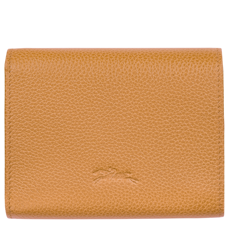 Longchamp Le Foulonné Cartera compacta Cuero - Nuez Descuento