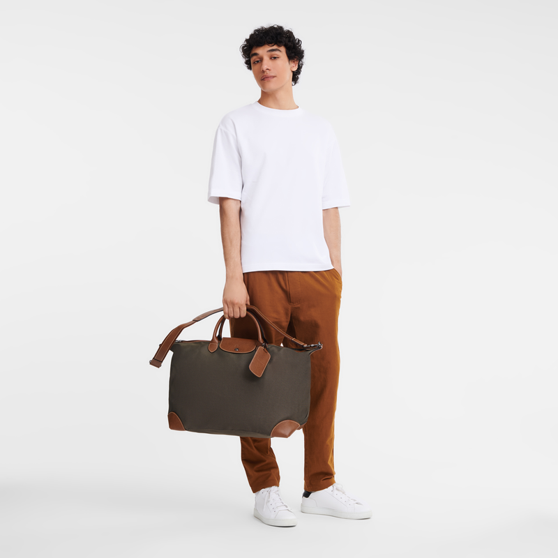 Longchamp Boxford Bolsa de viaje L Lona reciclada - Marrón Rebajas top