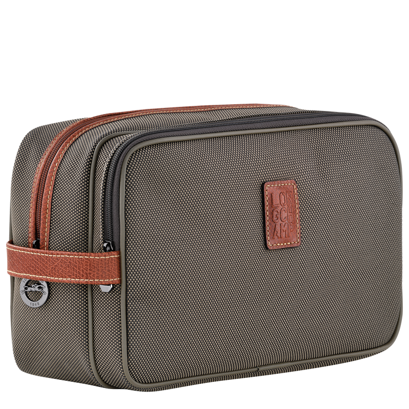 Longchamp Boxford Neceser Lona reciclada - Marrón Envío gratis
