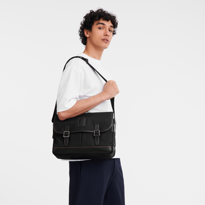 Longchamp Boxford Bolso bandolera L Lona reciclada - Negro Últimos 3 días