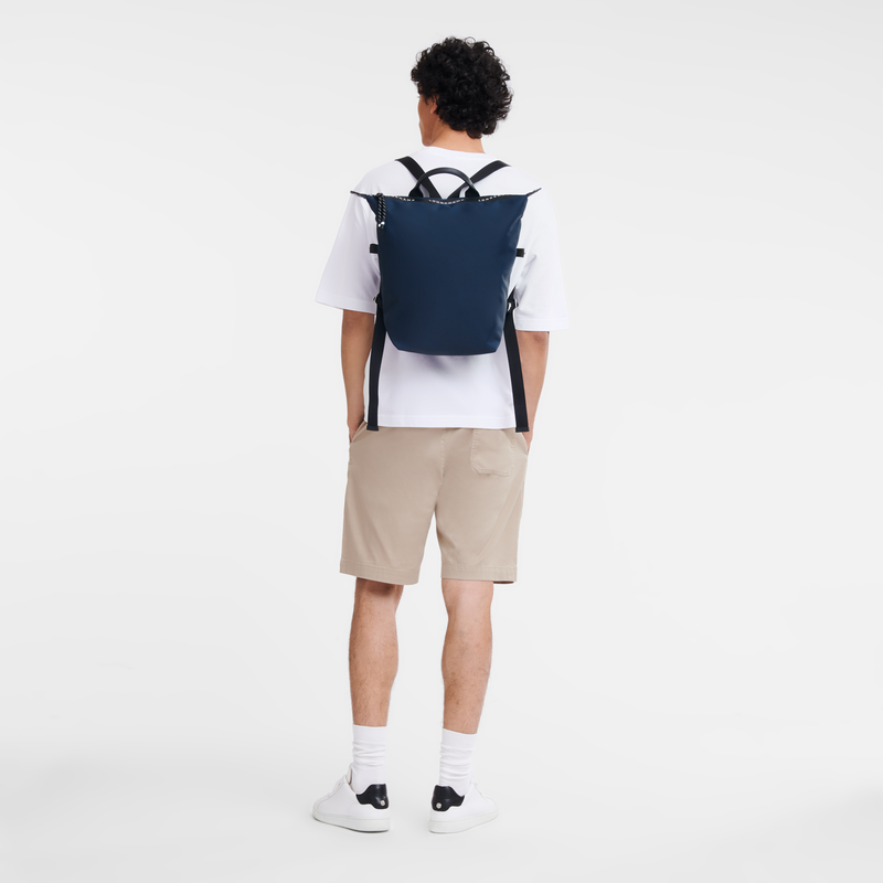Longchamp Le Pliage Energy Mochila L Lona reciclada - Azul Marino Oferta especial de fábrica