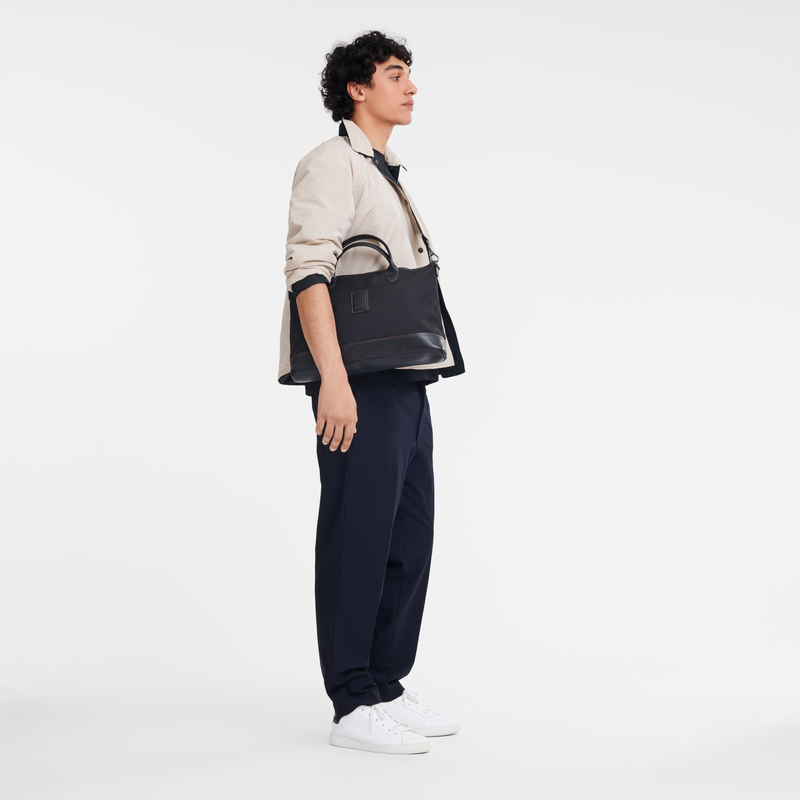 Longchamp Boxford Maletín S Lona reciclada - Negro Promoción trimestral