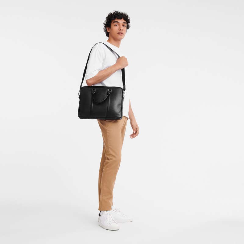 Longchamp Le Foulonné Maletín XS Cuero - Negro Superdescuento