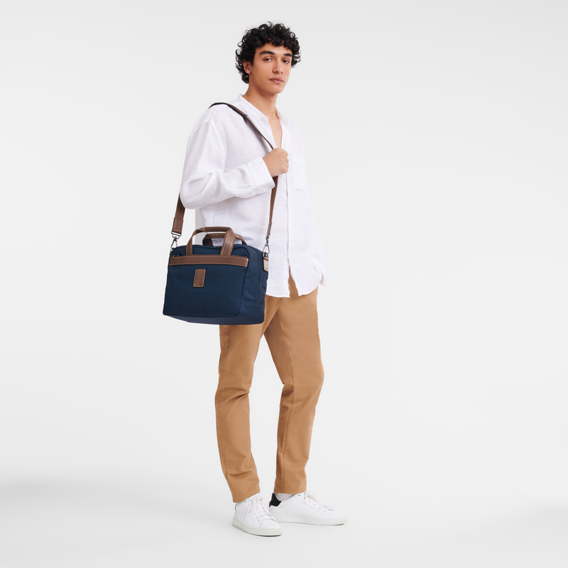 Longchamp Boxford Bolsa de viaje S Lona reciclada - Azul Liquidación