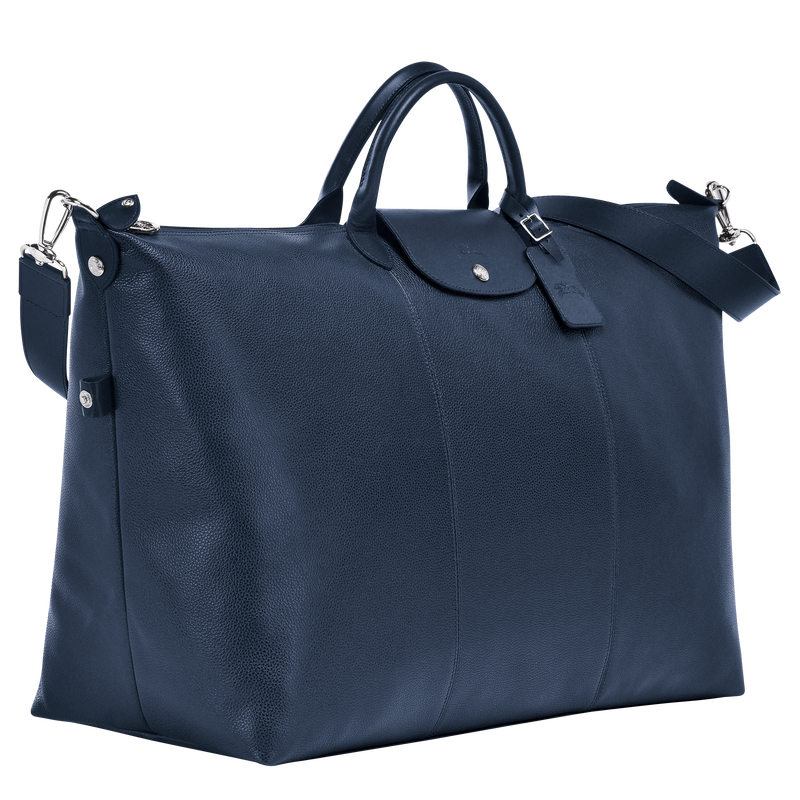 Longchamp Le Foulonné Bolsa de viaje L Cuero - Azul Oscuro Ahorra y exporta