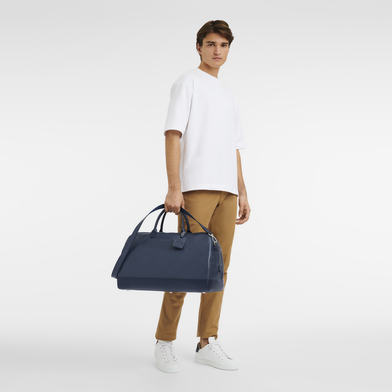 Longchamp Le Foulonné Bolsa de viaje L Cuero - Azul Oscuro Precios de Black Friday