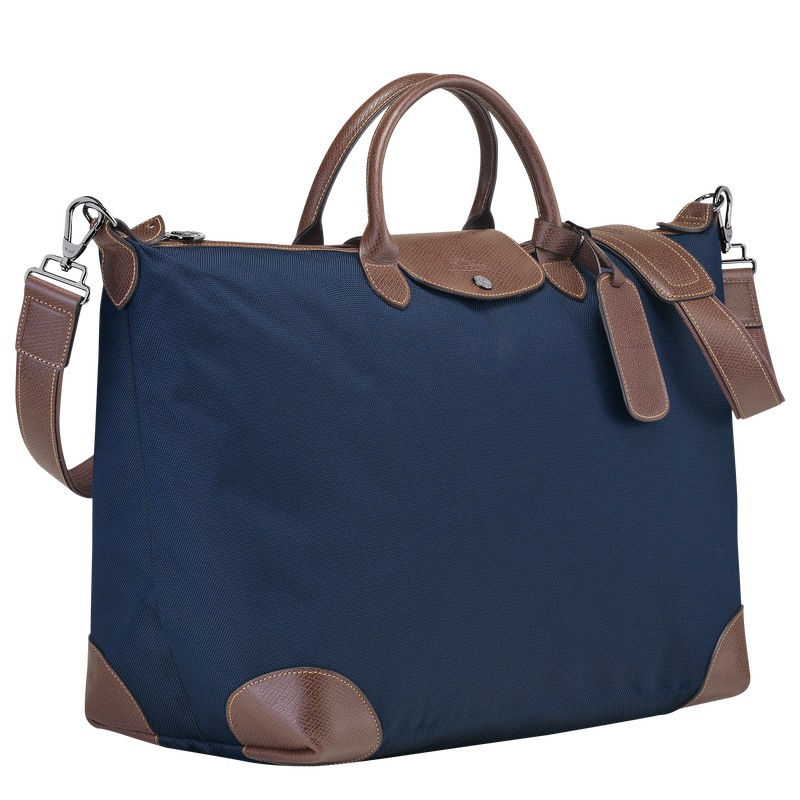 Longchamp Boxford Bolsa de viaje L Lona reciclada - Azul Rebajas de fin de temporada