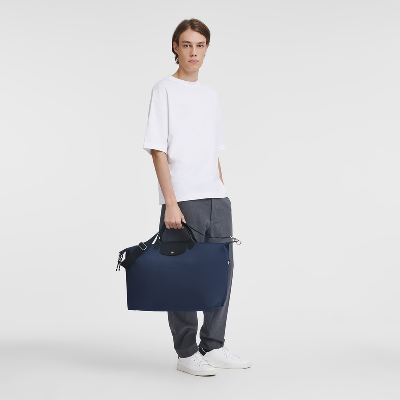 Longchamp Le Pliage Energy Bolsa de viaje L Lona reciclada - Azul Marino En línea