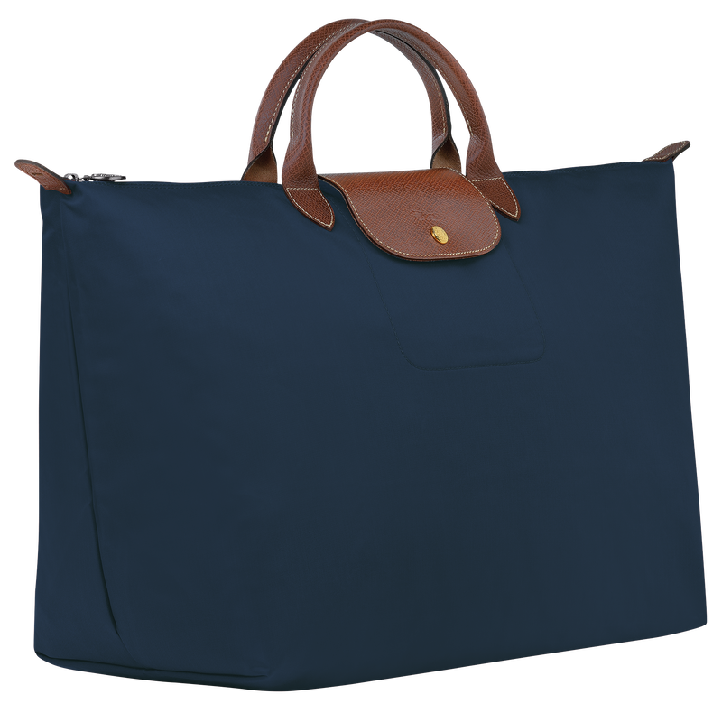 Longchamp Le Pliage Original Bolsa de viaje L Lona reciclada - Azul Marino Outlet