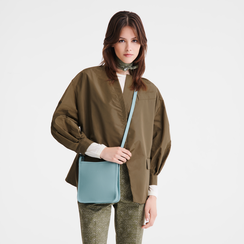Longchamp Le Foulonné Bolso bandolera con cremallera S Cuero - Eucalipto Rebajas de fábrica