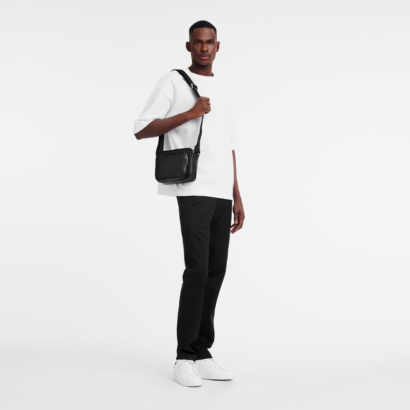 Longchamp Le Foulonné Bolsa para cámara S Cuero - Negro Tienda