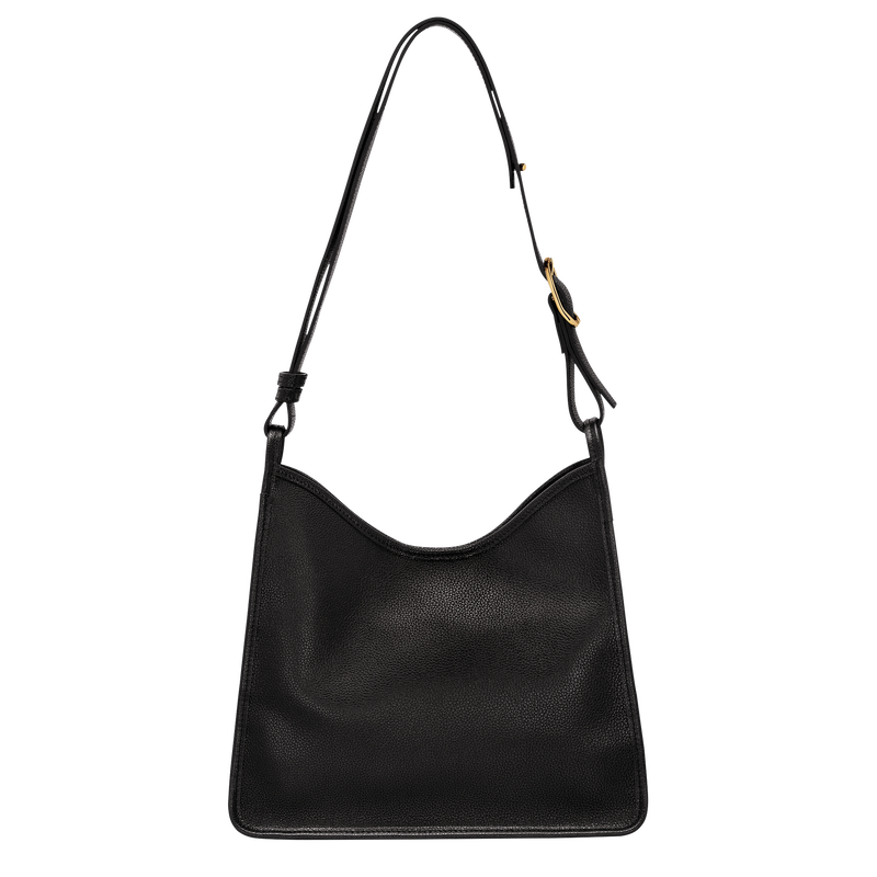 Longchamp Le Foulonné Bolso de hombro M Cuero - Negro Liquidación