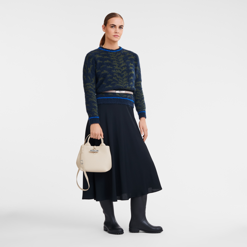 Longchamp Le Roseau Bolso con asa superior S Cuero - Papel Últimos 2 días