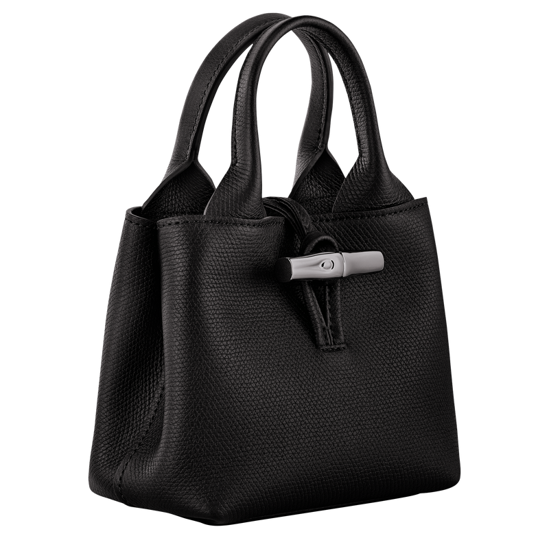 Longchamp Le Roseau Bolso con asa superior XS Cuero - Negro Promoción por tiempo limitado
