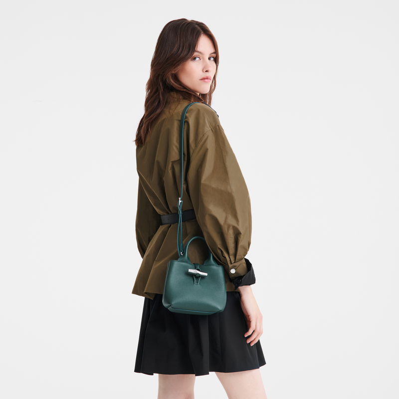 Longchamp Le Roseau Bolso con asa superior XS Cuero - Cedro Solo hoy