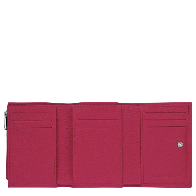 Longchamp Le Roseau Cartera Cuero - Remolacha Liquidación
