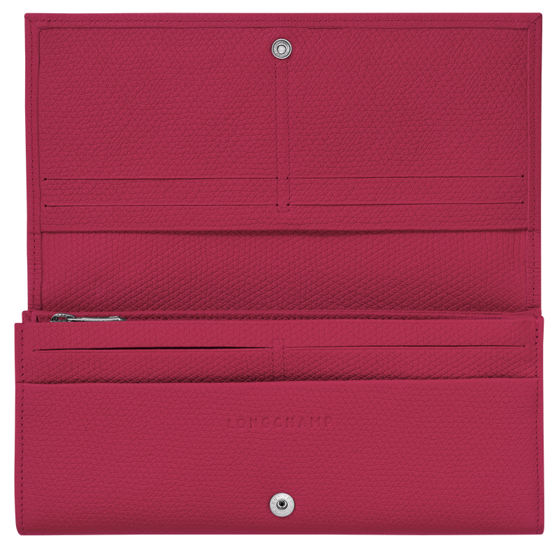 Longchamp Le Roseau Cartera con solapa Cuero - Remolacha Tienda de fábrica