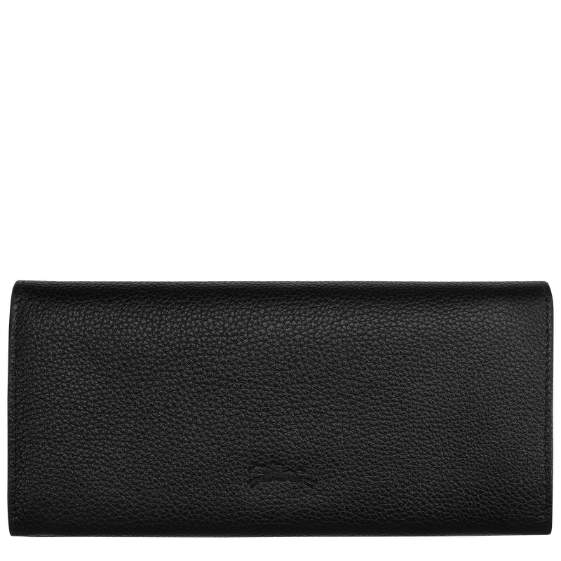 Longchamp Le Foulonné Cartera continental grande Cuero - Negro Precios de Black Friday