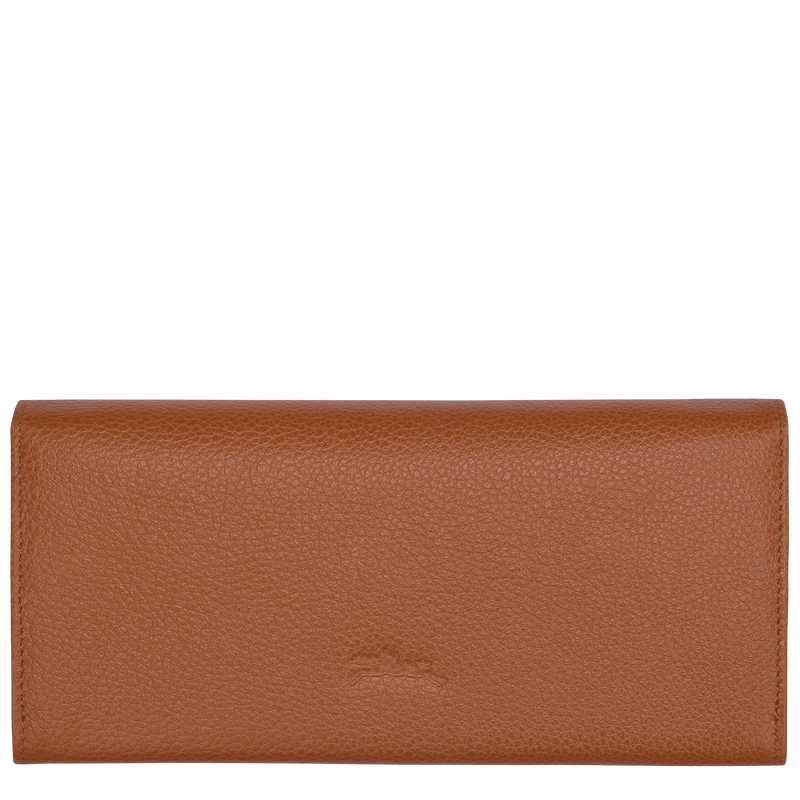 Longchamp Le Foulonné Cartera continental grande Cuero - Caramelo En oferta