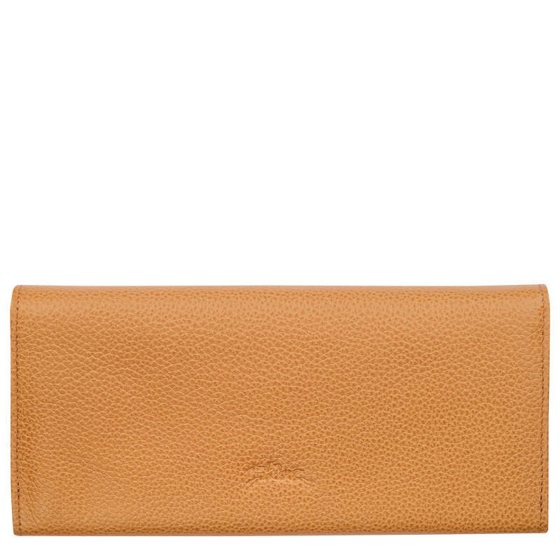 Longchamp Le Foulonné Cartera continental grande Cuero - Nuez Libre de impuestos