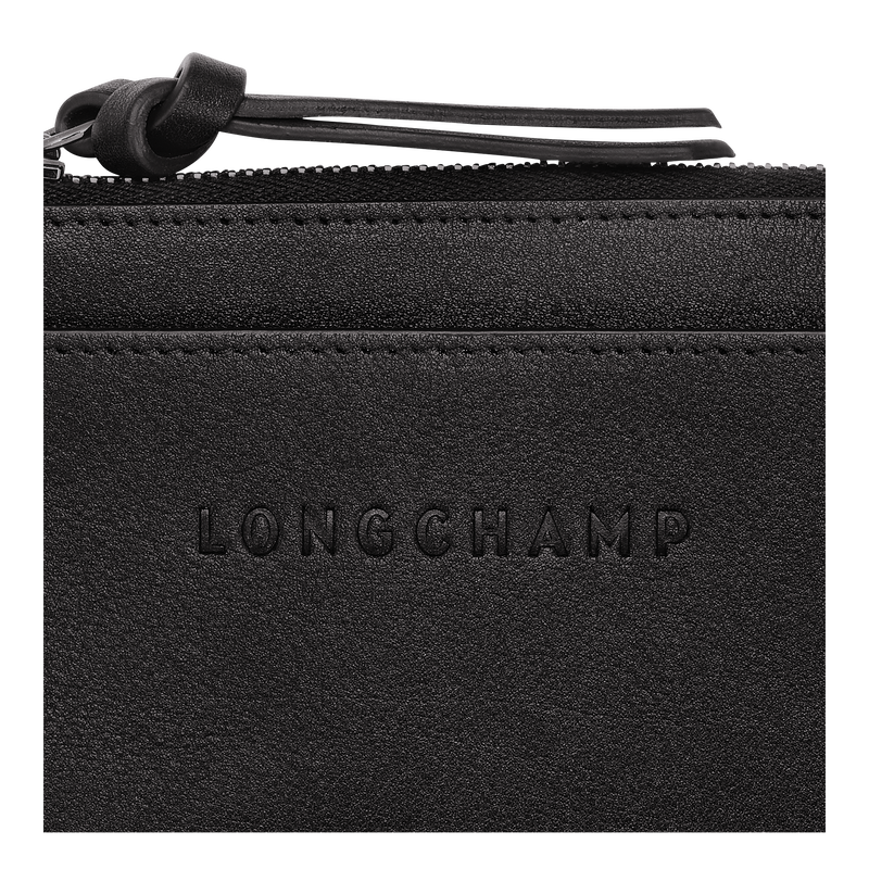 Longchamp Longchamp 3D Tarjetero Cuero - Negro Ofertas especiales