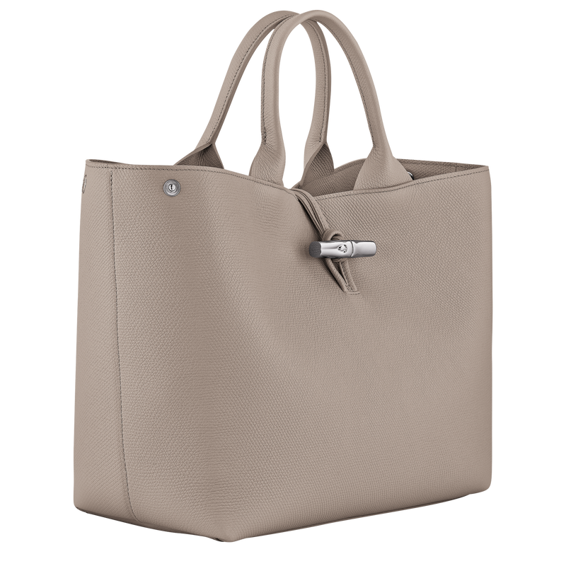 Longchamp Le Roseau Bolso con asa superior L Cuero - Arcilla Rebajas baratas