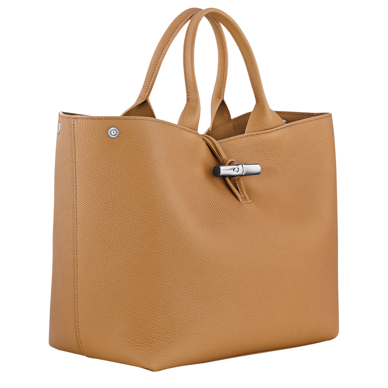 Longchamp Le Roseau Bolso con asa superior L Cuero - Nuez Rebajas de fábrica