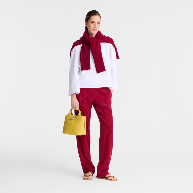 Longchamp Le Roseau Bolso con asa superior S Cuero - Jenjibre Los más vendidos
