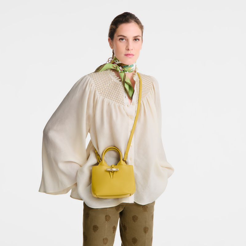 Longchamp Le Roseau Bolso con asa superior XS Cuero - Jenjibre Tienda