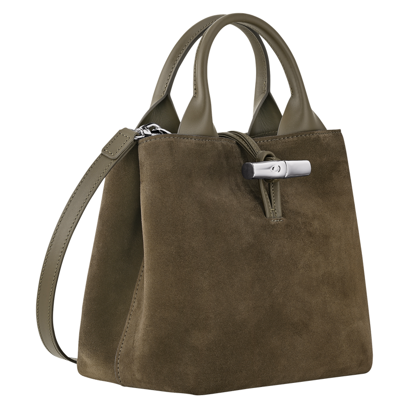Longchamp Le Roseau Bolso con asa superior S Cuero - Verde Oliva Tienda