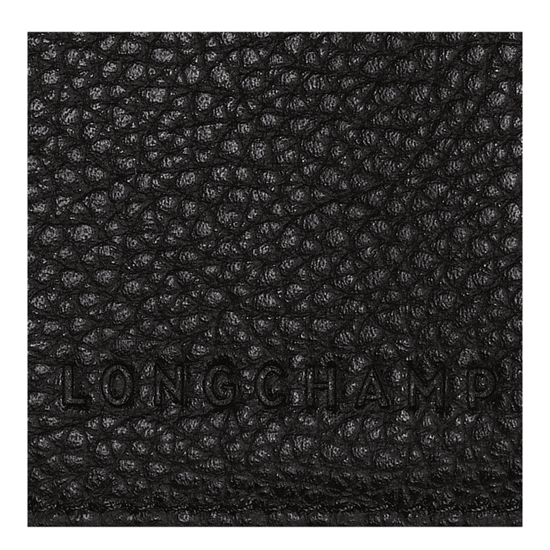 Longchamp Le Foulonné Funda para pasaportes Cuero - Negro Promoción por tiempo limitado