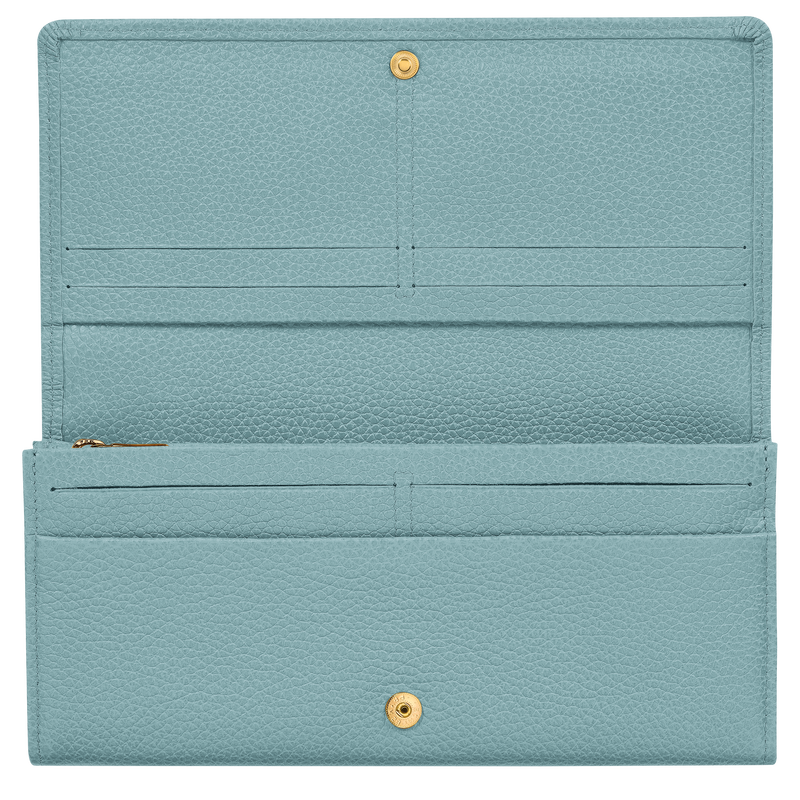 Longchamp Le Foulonné Cartera continental grande Cuero - Eucalipto Descuento por venta flash