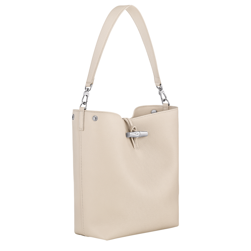 Longchamp Le Roseau Bolso de hombro M Cuero - Papel Precio ultrabajo