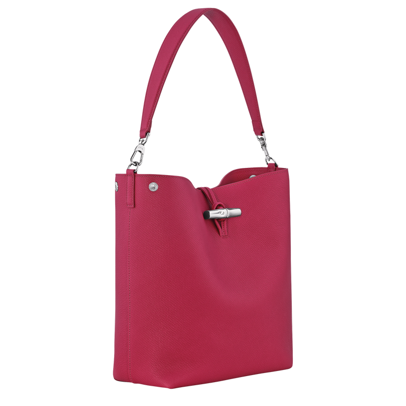 Longchamp Le Roseau Bolso de hombro M Cuero - Remolacha Devoluciones gratuitas