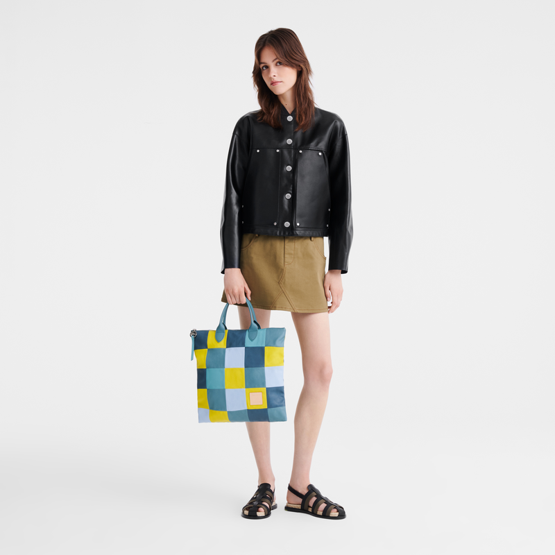 Longchamp Re-Play Bolso con asa superior L Cuero - Eucalipto 2025