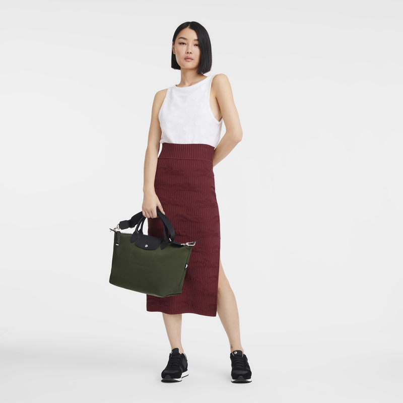 Longchamp Le Pliage Energy Bolso con asa superior L Lona reciclada - Caqui Ofertas