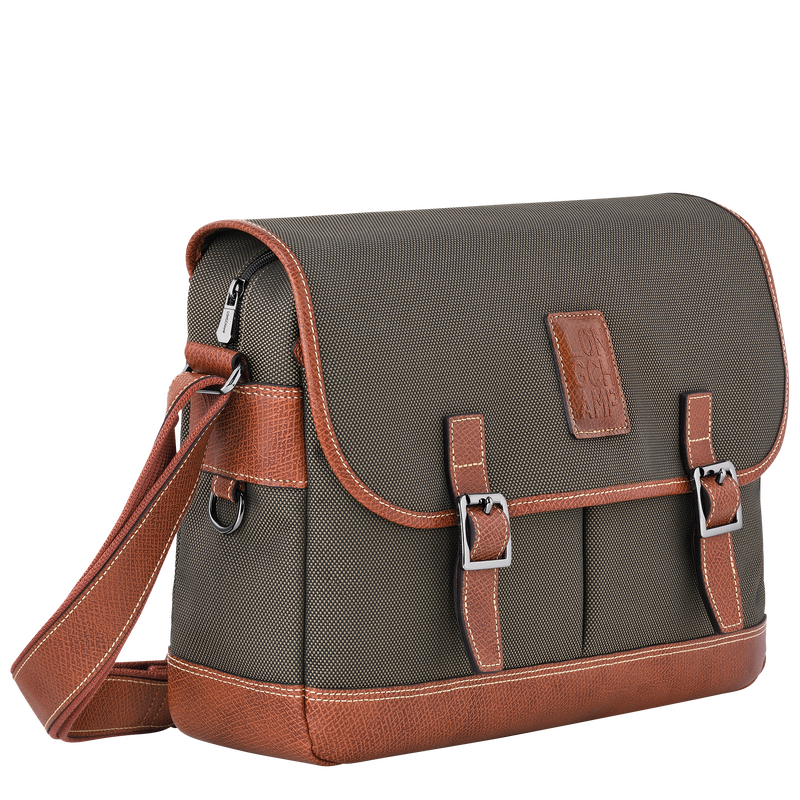 Longchamp Boxford Bolso bandolera L Lona reciclada - Marrón Tienda