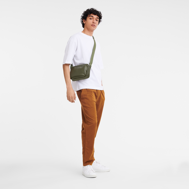 Longchamp Le Foulonné Bolsa para cámara S Cuero - Caqui Rebajas top