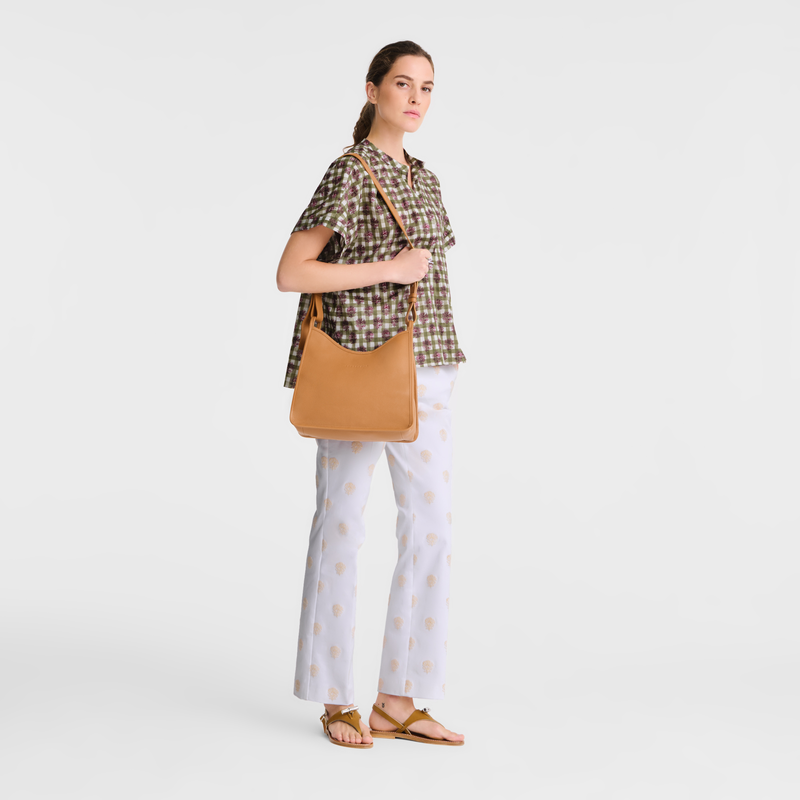 Longchamp Le Foulonné Bolso de hombro M Cuero - Nuez COMPRAR AHORA