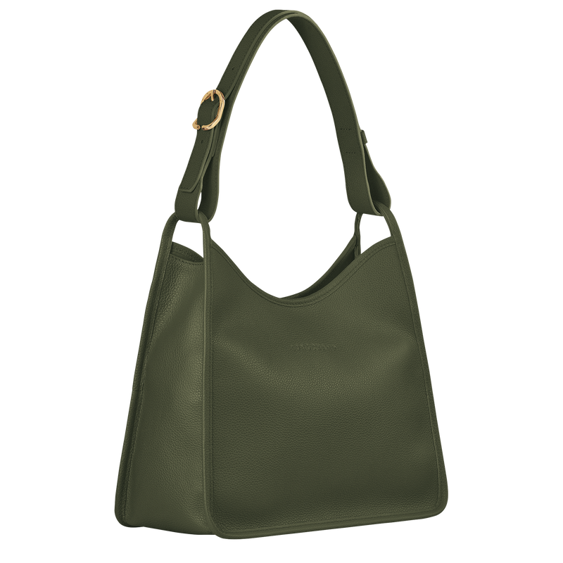 Longchamp Le Foulonné Bolso de hombro M Cuero - Caqui ÚLTIMAS EDICIONES
