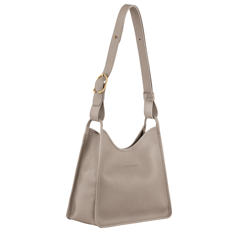 Longchamp Le Foulonné Bolso de hombro M Cuero - Tórtola Últimos 2 días
