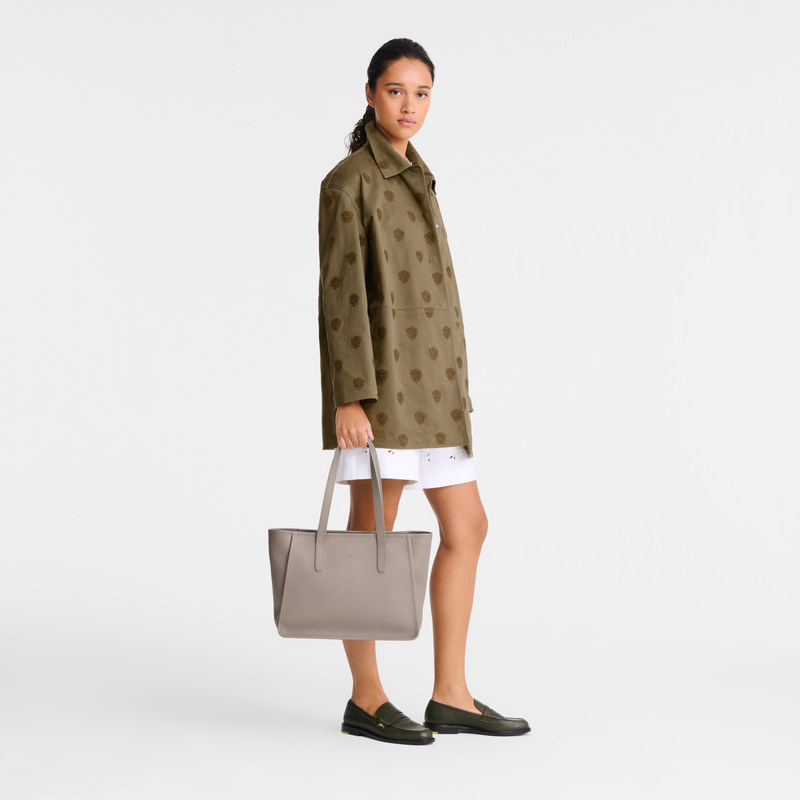 Longchamp Le Foulonné Bolso shopper L Cuero - Tórtola Solo hoy
