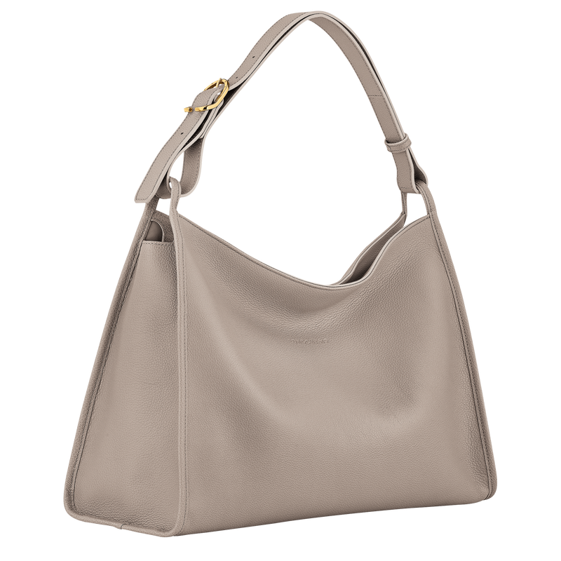 Longchamp Le Foulonné Bolso de hombro XL Cuero - Tórtola Promoción trimestral