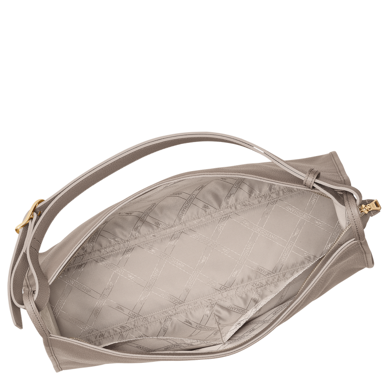 Longchamp Le Foulonné Bolso de hombro XL Cuero - Tórtola Promoción trimestral