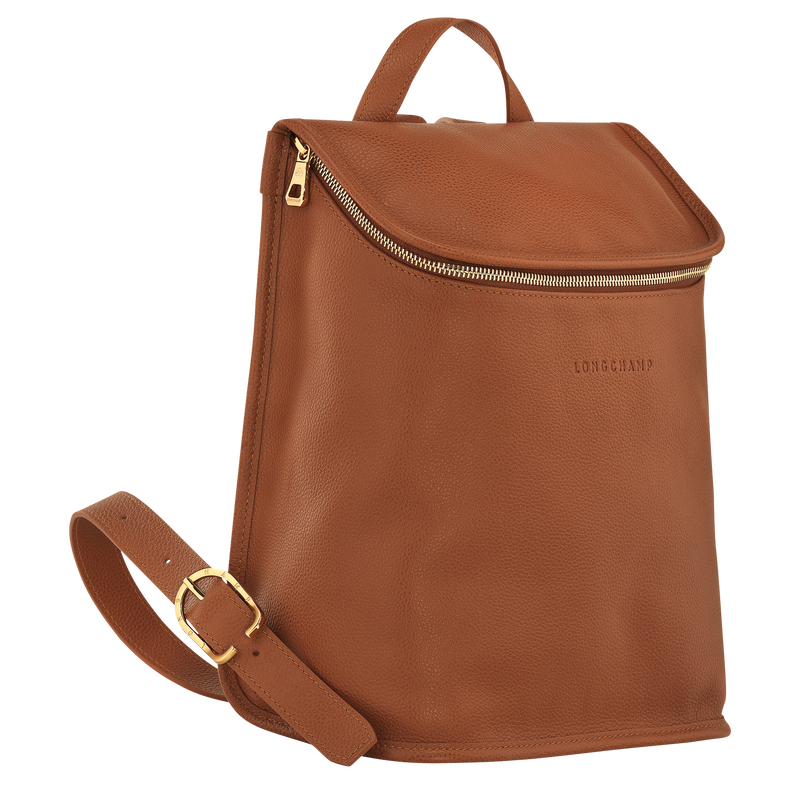 Longchamp Le Foulonné Mochila Cuero - Caramelo Superdescuento