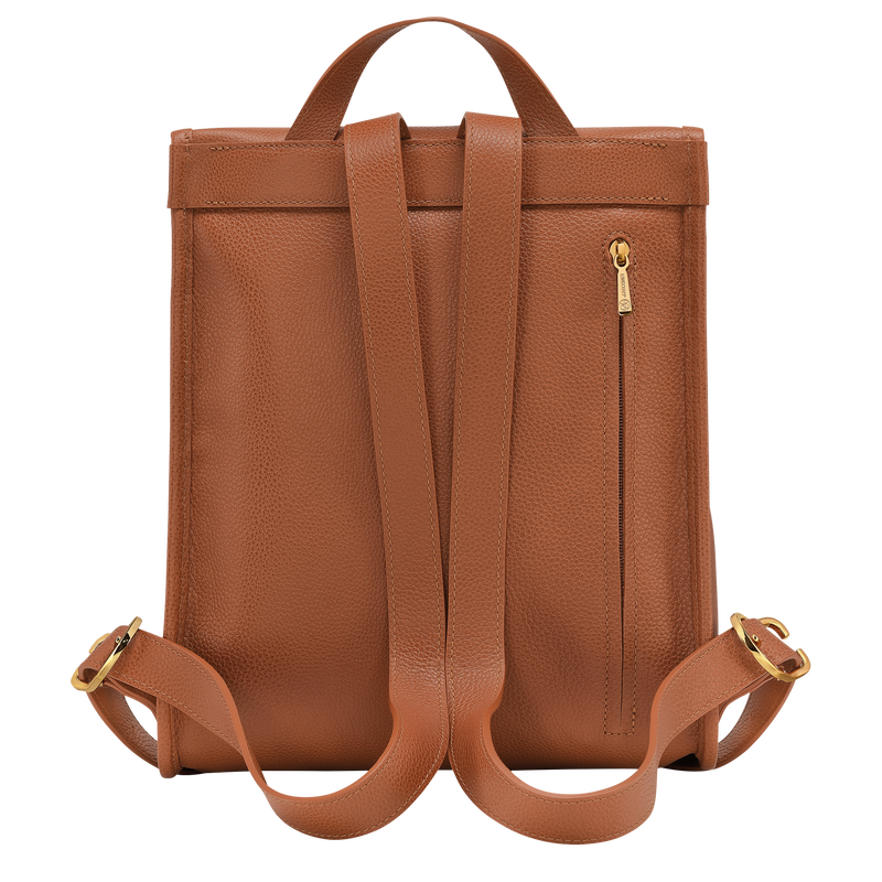 Longchamp Le Foulonné Mochila Cuero - Caramelo Superdescuento