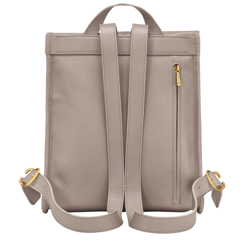 Longchamp Le Foulonné Mochila Cuero - Tórtola Grandes descuentos