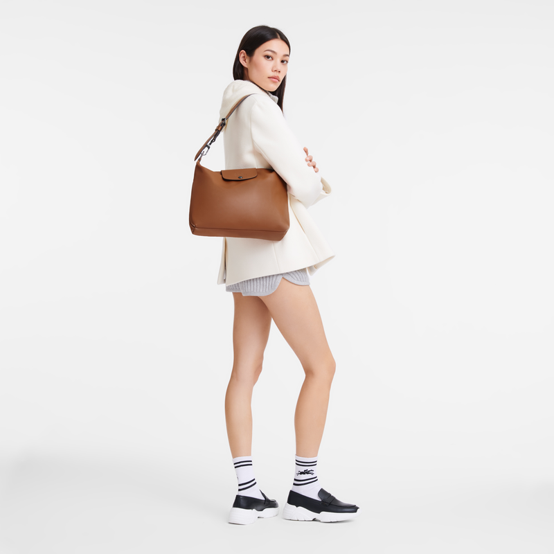 Longchamp Le Pliage Xtra Bolso Hobo M Cuero - Coñac Tienda de fábrica